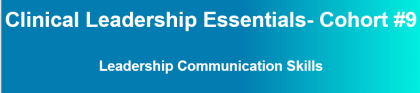 CLE- Leadership Communication Skills