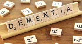 The word dementia spelled out in word blocks