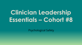 Cohort 8 Psychological Safety