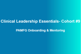 CLE PAMFG Onboarding and Mentoring